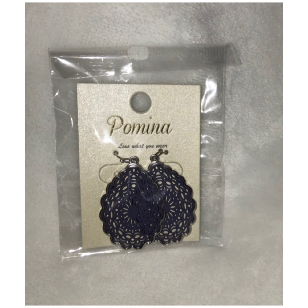 POMINA Laser Cut Mandala Tear Drop Earring - Picture 6 of 7